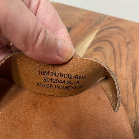 FRYE Ally 2 Band Sling Sandal Italian Leather Brown, Bronze, 10M - Picture 5 of 9